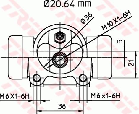 TRW BWF112 - Колесный тормозной цилиндр avtokuzovplus.com.ua