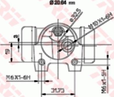 TRW BWF118 - Колісний гальмівний циліндр autocars.com.ua