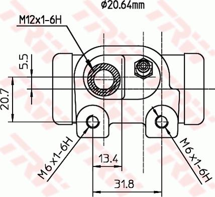 TRW BWF125 - Колісний гальмівний циліндр autocars.com.ua