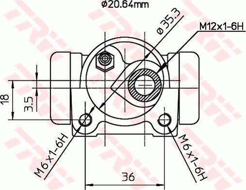 TRW BWF158 - Колесный тормозной цилиндр avtokuzovplus.com.ua