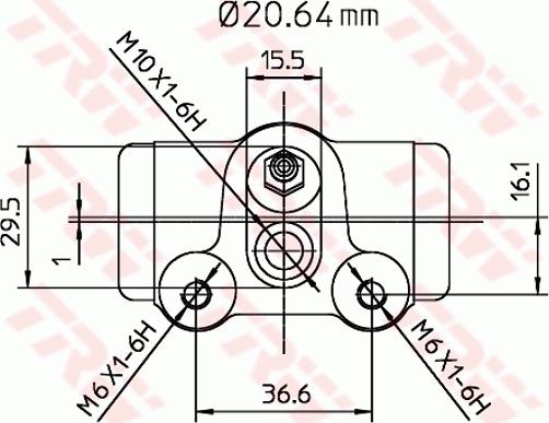 TRW BWF251 - Колісний гальмівний циліндр autocars.com.ua