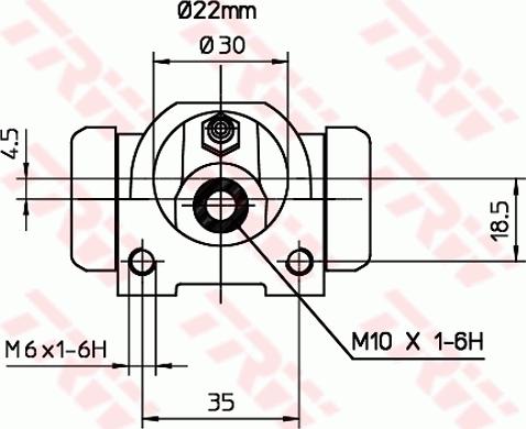 TRW BWF253 - Колесный тормозной цилиндр avtokuzovplus.com.ua