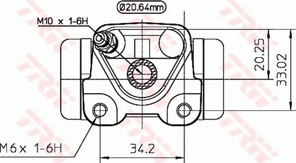 TRW BWF272 - Колісний гальмівний циліндр autocars.com.ua