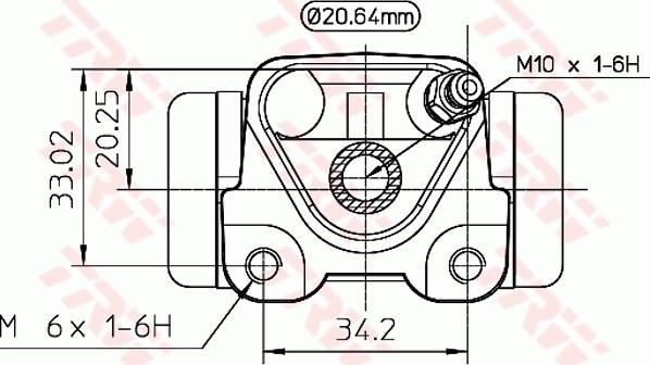 TRW BWF273 - Колісний гальмівний циліндр autocars.com.ua