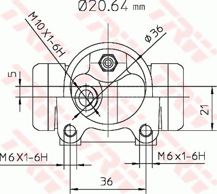 TRW BWF282 - Колесный тормозной цилиндр autodnr.net