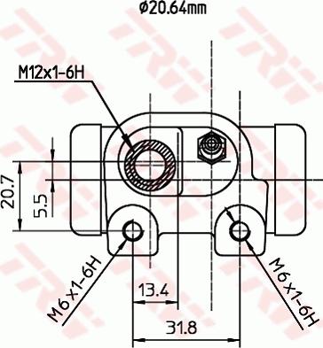 TRW BWF287 - Колесный тормозной цилиндр autodnr.net