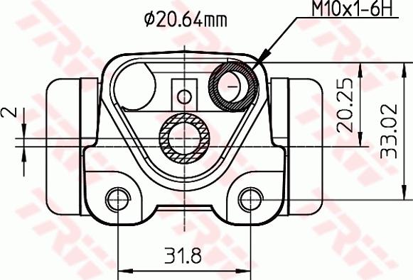 TRW BWF292 - Колесный тормозной цилиндр avtokuzovplus.com.ua