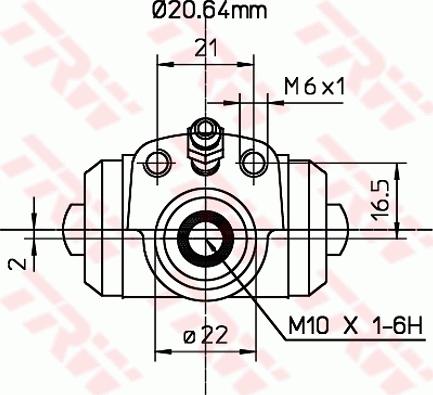 TRW BWF295 - Колісний гальмівний циліндр autocars.com.ua