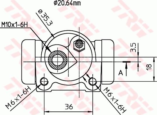 TRW BWF297 - Колісний гальмівний циліндр autocars.com.ua