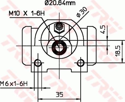 TRW BWF311 - Колесный тормозной цилиндр avtokuzovplus.com.ua