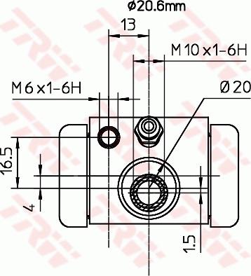 TRW BWF317 - Колісний гальмівний циліндр autocars.com.ua