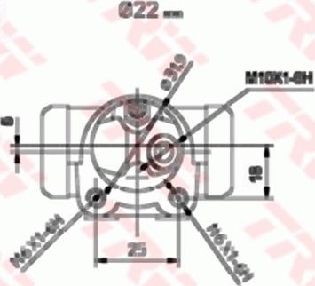 TRW BW-H112 - Колісний гальмівний циліндр autocars.com.ua