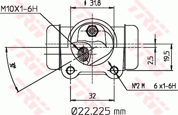 TRW BWH136 - Колісний гальмівний циліндр autocars.com.ua