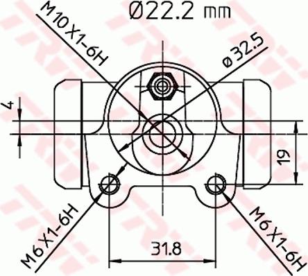 TRW BWH138 - Колесный тормозной цилиндр autodnr.net