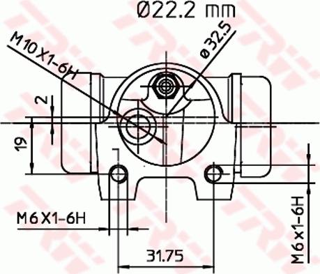 TRW BWH141 - Колісний гальмівний циліндр autocars.com.ua