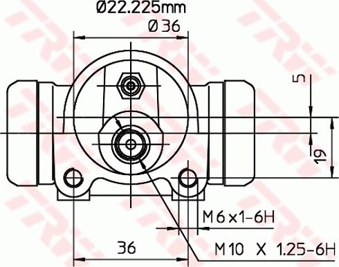 TRW BWH159 - Колісний гальмівний циліндр autocars.com.ua