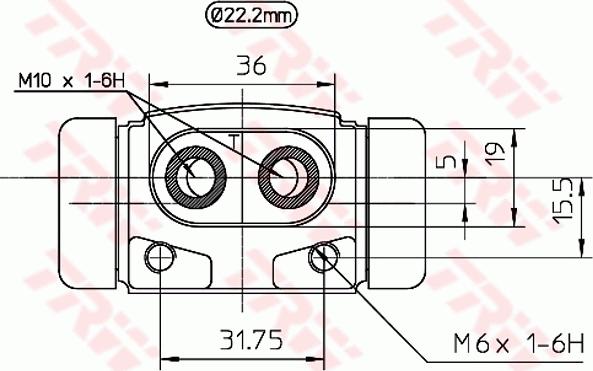 TRW BWH241 - Колісний гальмівний циліндр autocars.com.ua