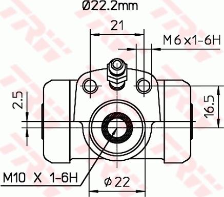 TRW BWH377 - Колісний гальмівний циліндр autocars.com.ua