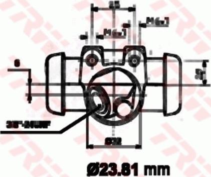 TRW BWK116 - Колісний гальмівний циліндр autocars.com.ua