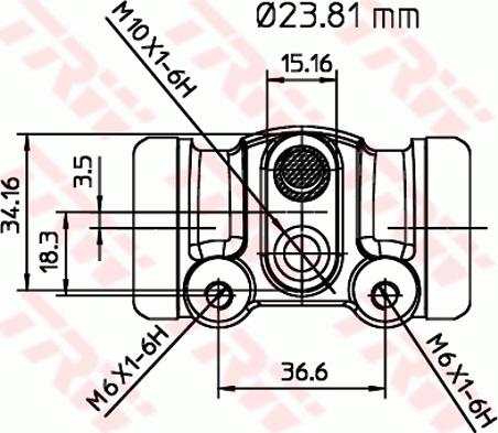 TRW BWK156 - Колісний гальмівний циліндр autocars.com.ua