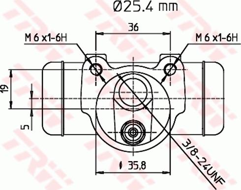 TRW BW-L117 - Колісний гальмівний циліндр autocars.com.ua