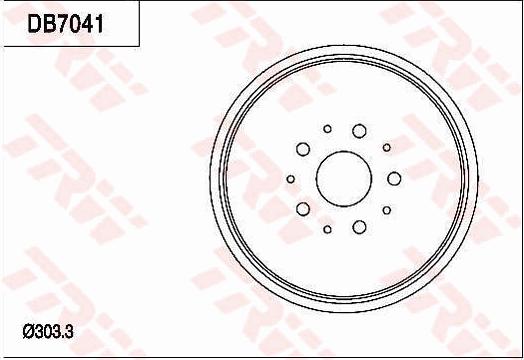 TRW DB7041 - Гальмівний барабан autocars.com.ua