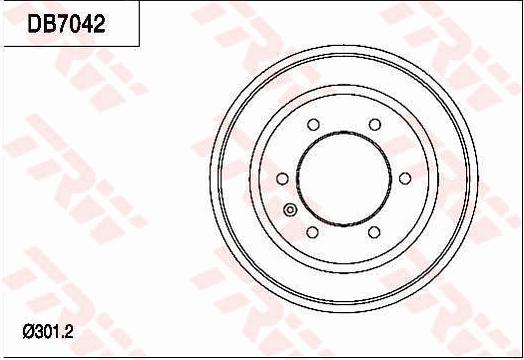 TRW DB7042 - Гальмівний барабан autocars.com.ua