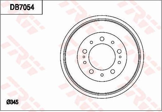 TRW DB7054 - Гальмівний барабан autocars.com.ua