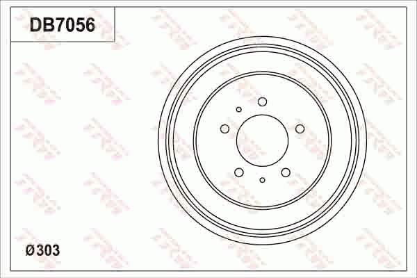 TRW DB7056 - Гальмівний барабан autocars.com.ua