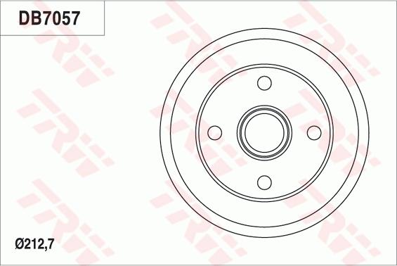 TRW DB7057 - Тормозной барабан avtokuzovplus.com.ua