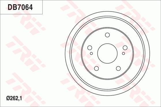 TRW DB7064 - Гальмівний барабан autocars.com.ua