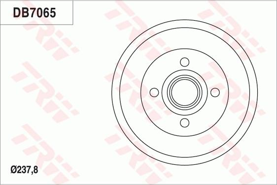 TRW DB7065 - Гальмівний барабан autocars.com.ua