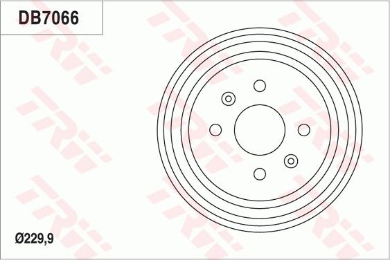 TRW DB7066 - Гальмівний барабан autocars.com.ua