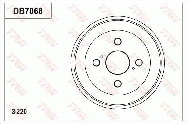 TRW DB7068 - Гальмівний барабан autocars.com.ua