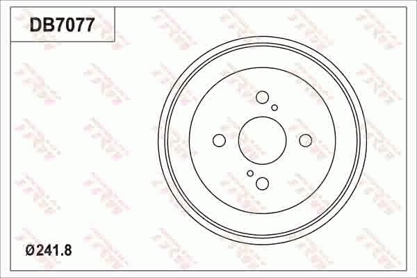 TRW DB7077 - Гальмівний барабан autocars.com.ua