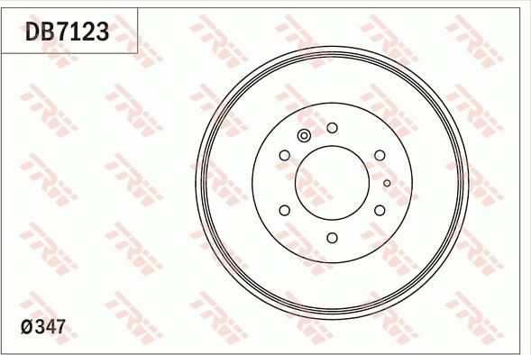 TRW DB7123 - Гальмівний барабан autocars.com.ua