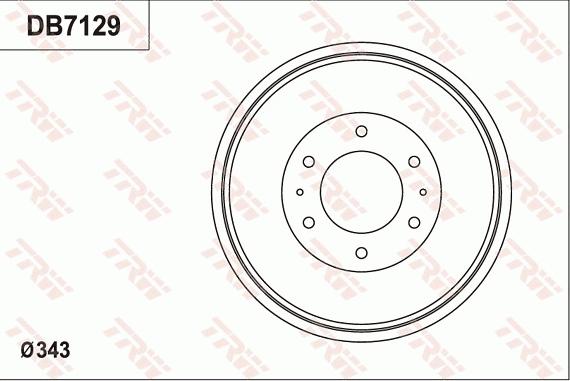 TRW DB7129 - Тормозной барабан avtokuzovplus.com.ua