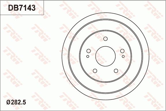 TRW DB7143 - Гальмівний барабан autocars.com.ua