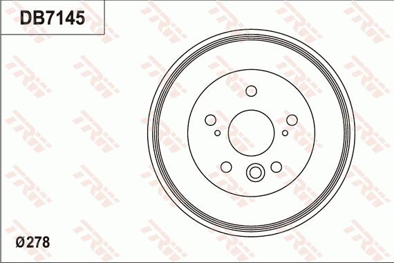 TRW DB7145 - Гальмівний барабан autocars.com.ua