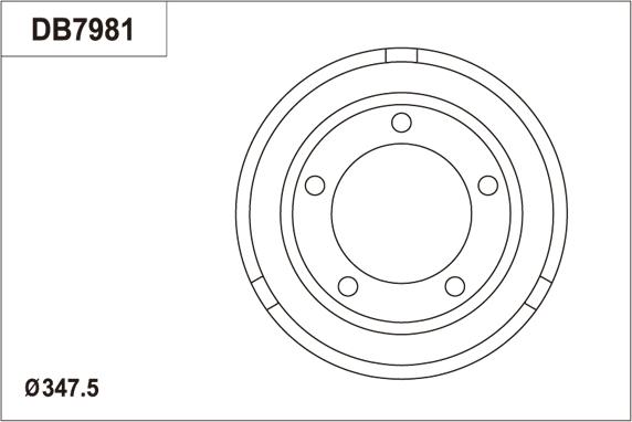 TRW DB7981 - Тормозной барабан avtokuzovplus.com.ua