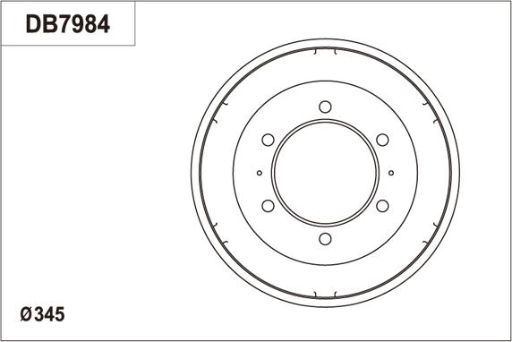 TRW DB7984 - Гальмівний барабан autocars.com.ua