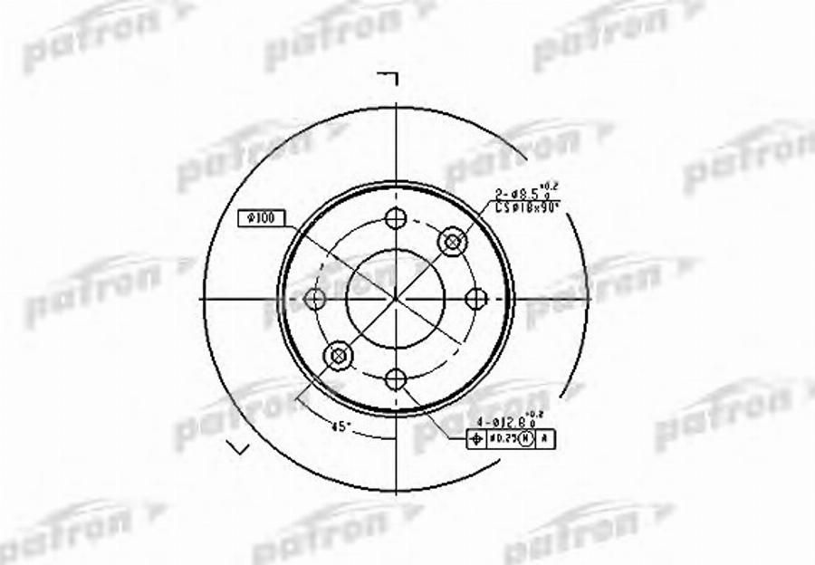 TRW DF1015BP - Гальмівний диск autocars.com.ua