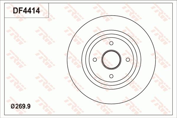 TRW DF4414 - Гальмівний диск autocars.com.ua