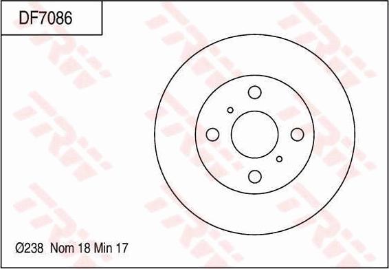 TRW DF7086 - Гальмівний диск autocars.com.ua