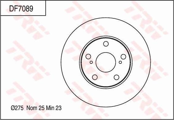 TRW DF7089 - Гальмівний диск autocars.com.ua