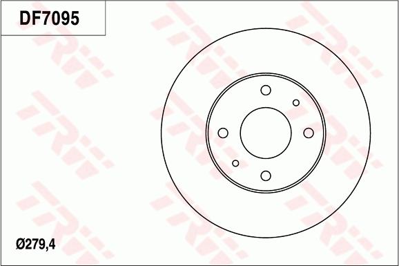 TRW DF7095 - Гальмівний диск autocars.com.ua