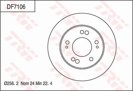 TRW DF7106 - Тормозной диск autodnr.net