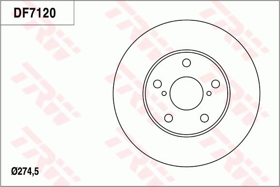 TRW DF7120 - Гальмівний диск autocars.com.ua