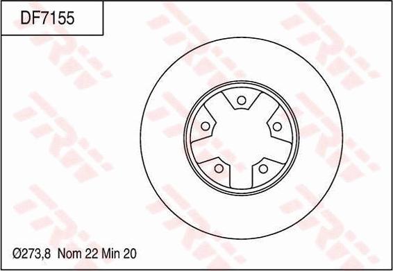 TRW DF7155 - Тормозной диск autodnr.net