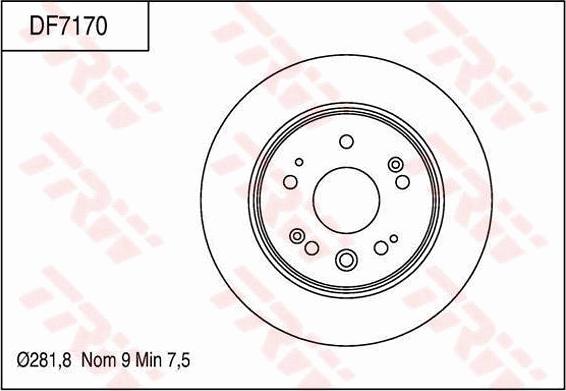 TRW DF7170 - Тормозной диск autodnr.net